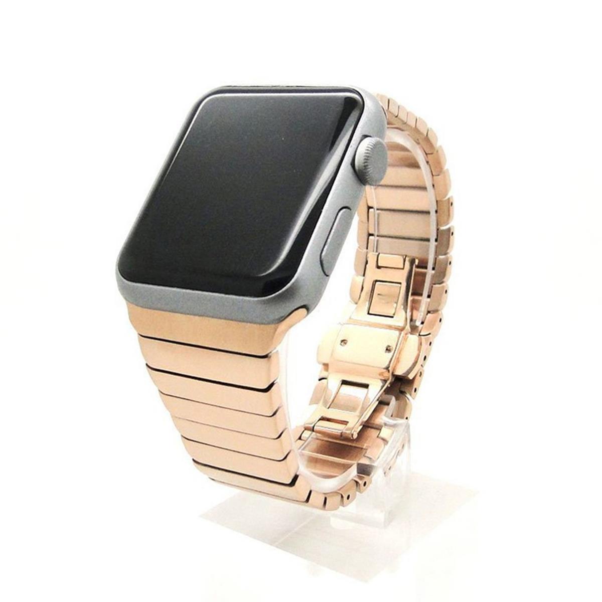 Gliederarmband für Apple Watch 41/40/38mm Ersatz Band Series 8/7/6/SE/5/4/3 Rose