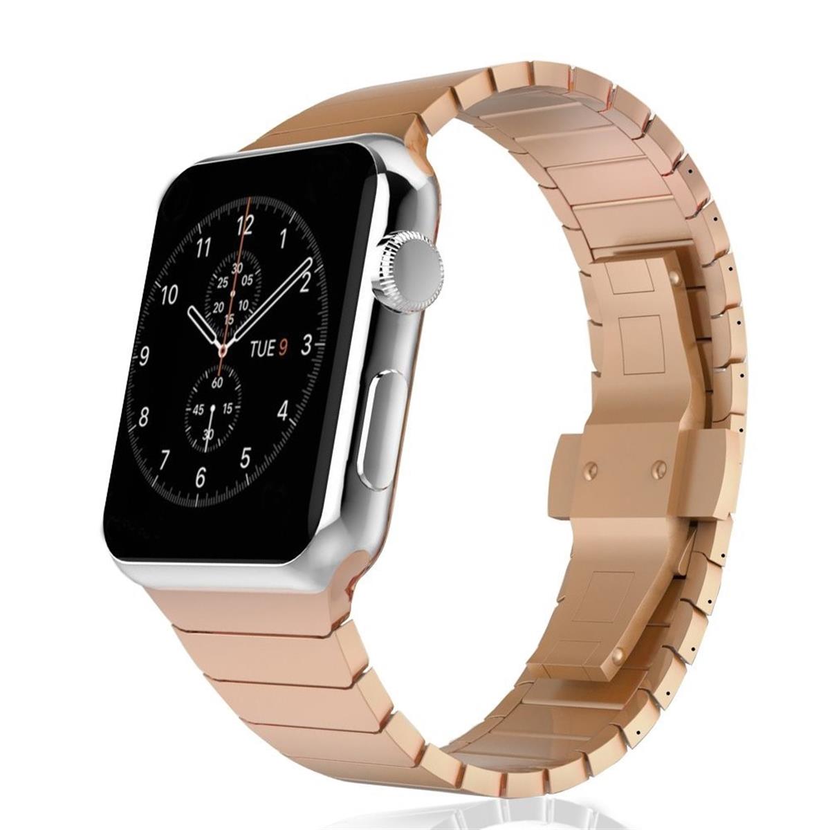 Gliederarmband für Apple Watch 41/40/38mm Ersatz Band Series 8/7/6/SE/5/4/3 Rose