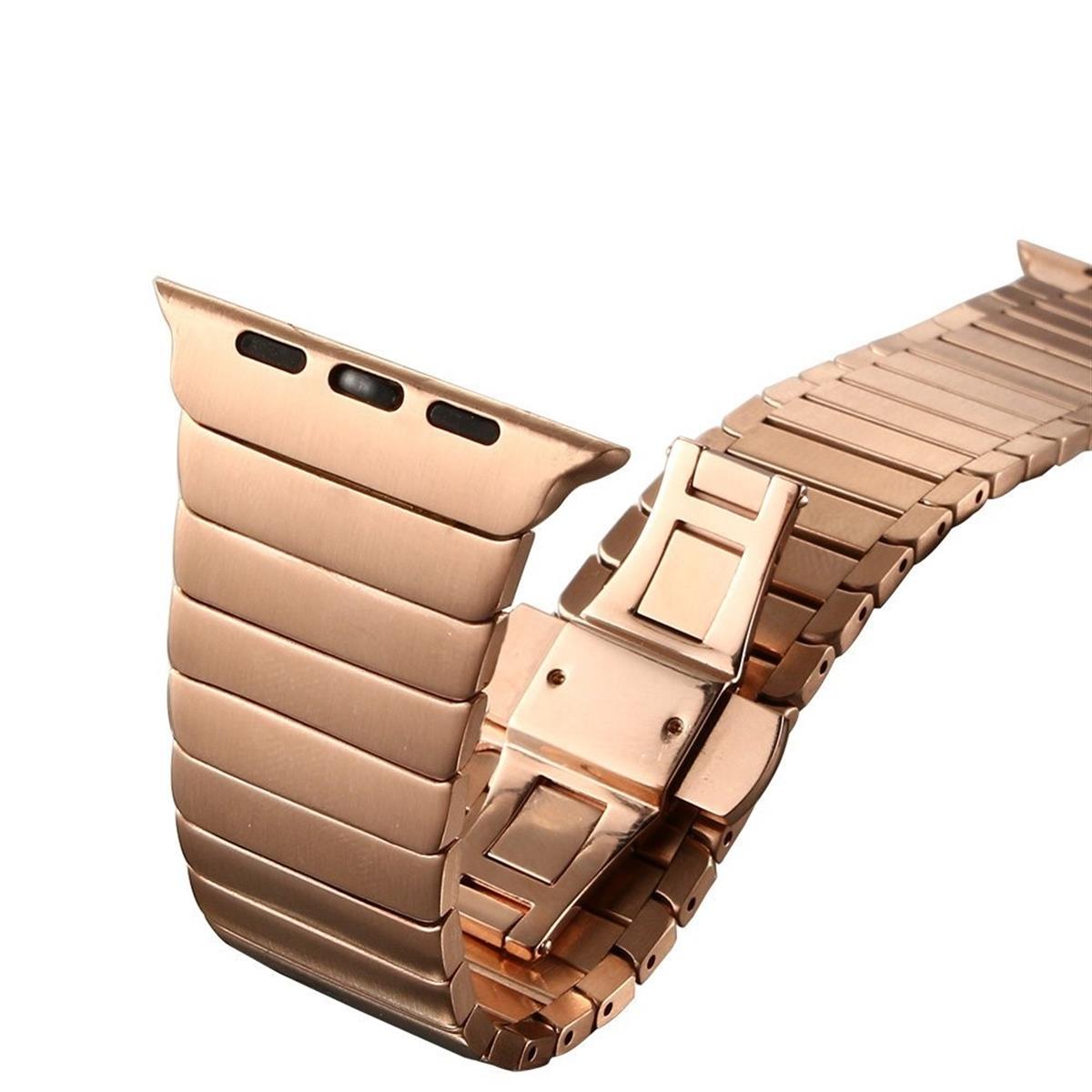 Gliederarmband für Apple Watch 41/40/38mm Ersatz Band Series 8/7/6/SE/5/4/3 Rose