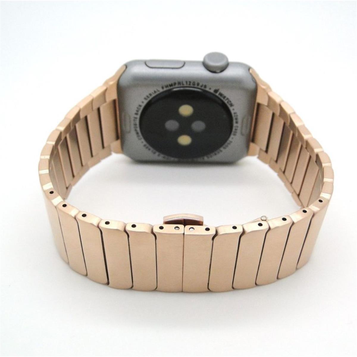Gliederarmband für Apple Watch 41/40/38mm Ersatz Band Series 8/7/6/SE/5/4/3 Rose