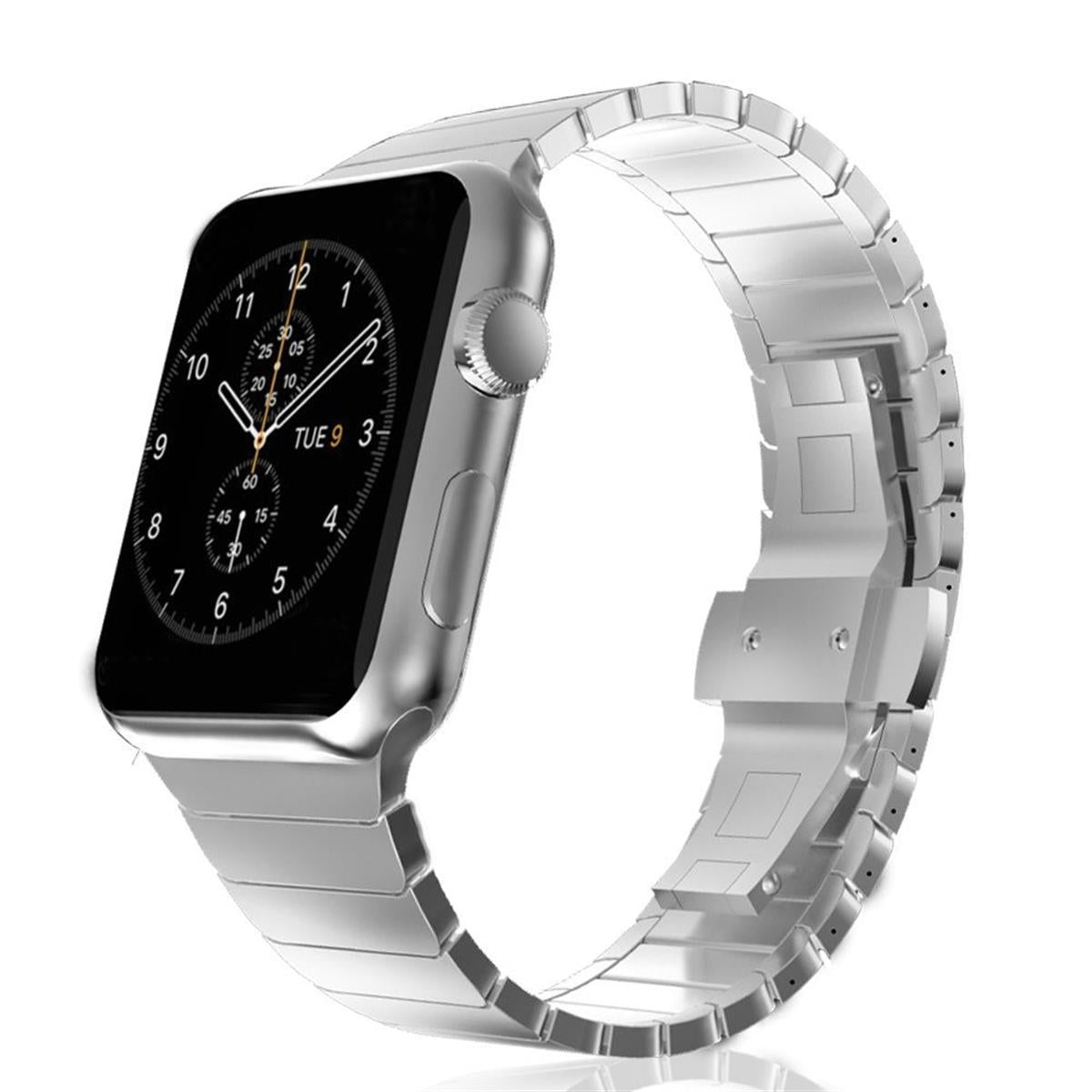Gliederarmband für Apple Watch 41/40/38mm Ersatz Band Series 8/7/6/SE/5/4 Silber