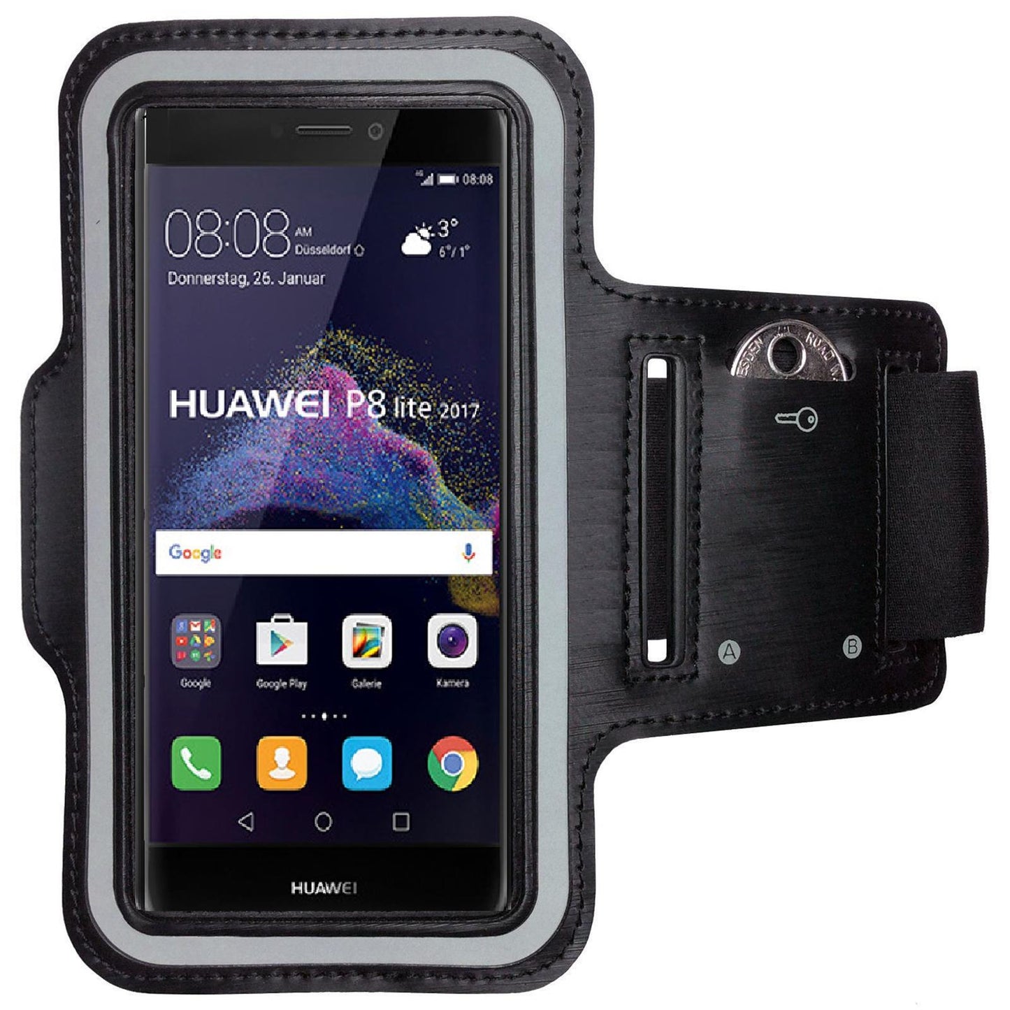 Huawei P8 Lite 2017 Handy Sport Armband Hülle Sportarmband Laufhülle