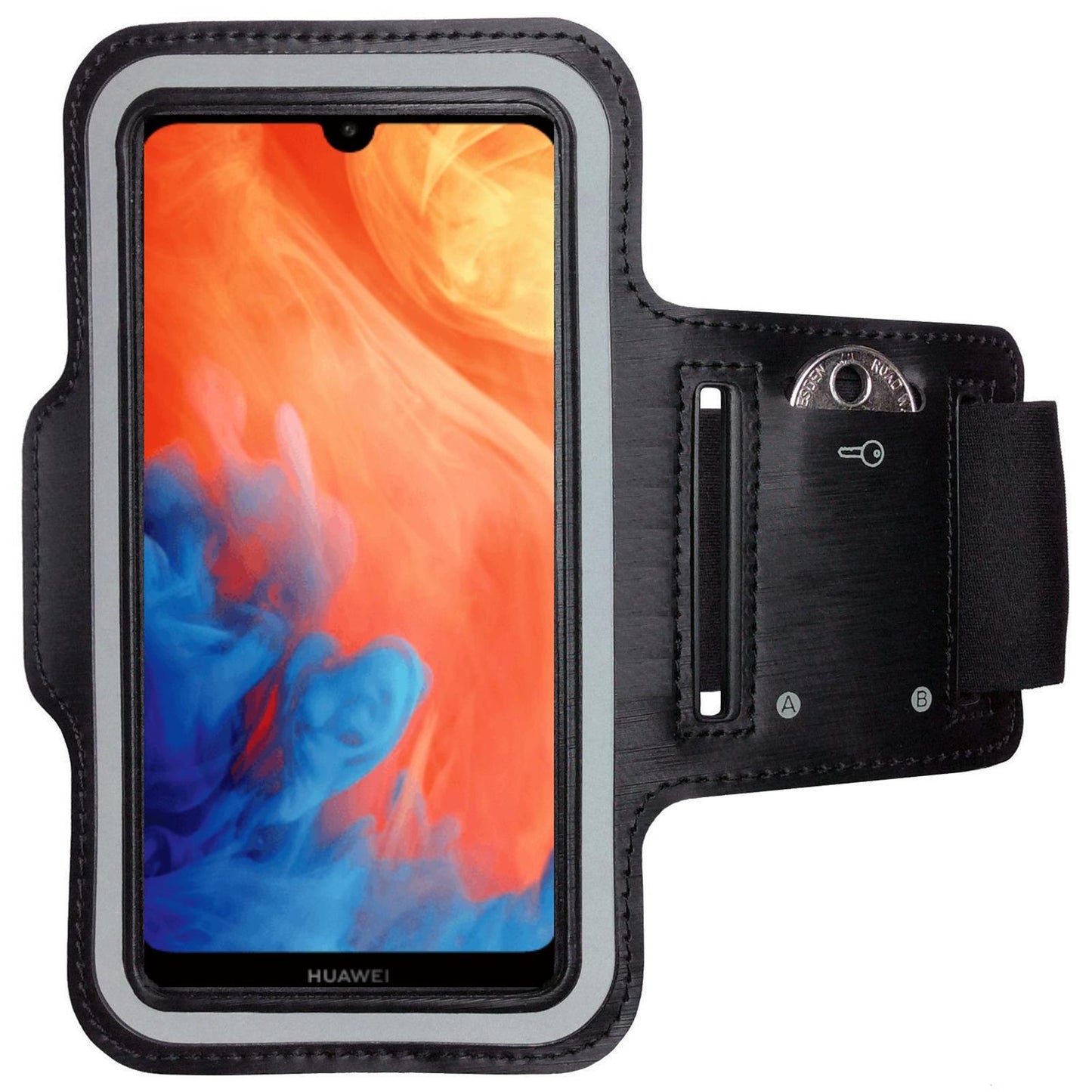 Huawei Y7 (2019) Handy Armband Sportarmband Schlüsselfach Armtasche