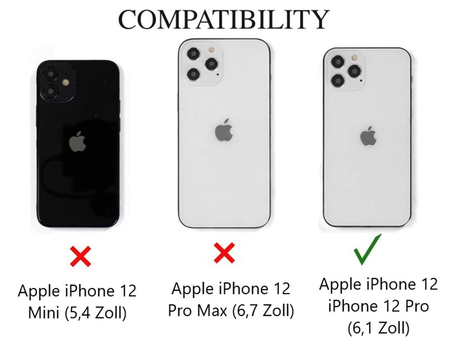 Hülle für Apple iPhone 12 / iPhone 12 Pro Handyhülle Band Handy Kette zum Umhängen Schnur Rot