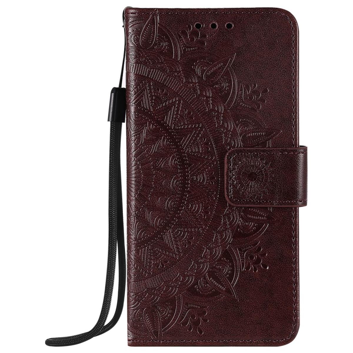Hülle für Apple iPhone 12 Pro Max Handyhülle Flip Case Cover Etui Mandala Braun