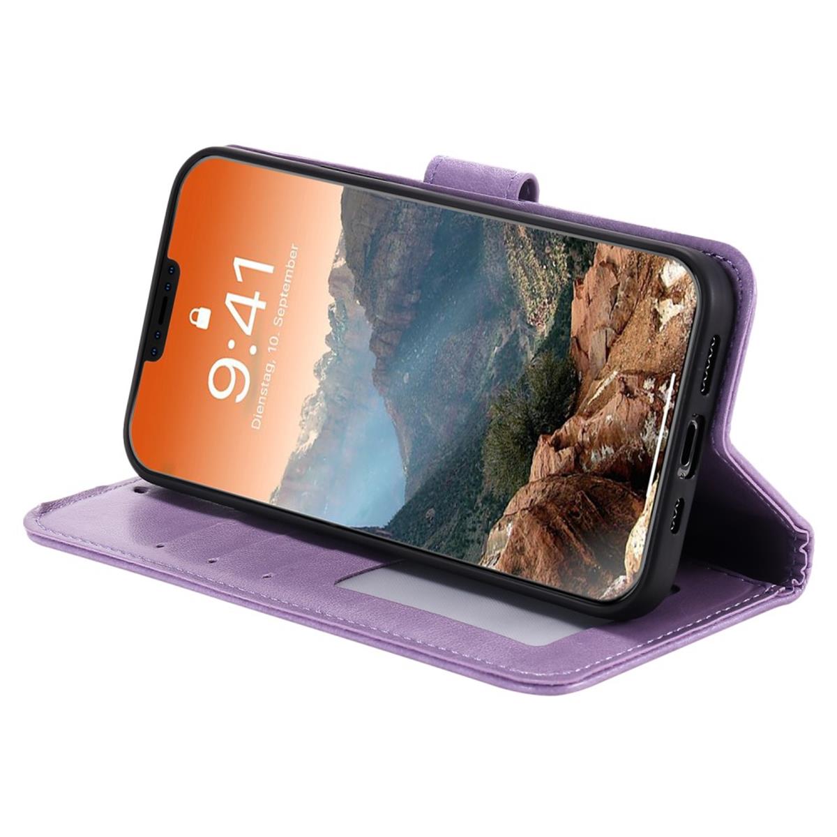 Hülle für Apple iPhone 12 Pro Max Handyhülle Flip Case Cover Etui Mandala Lila