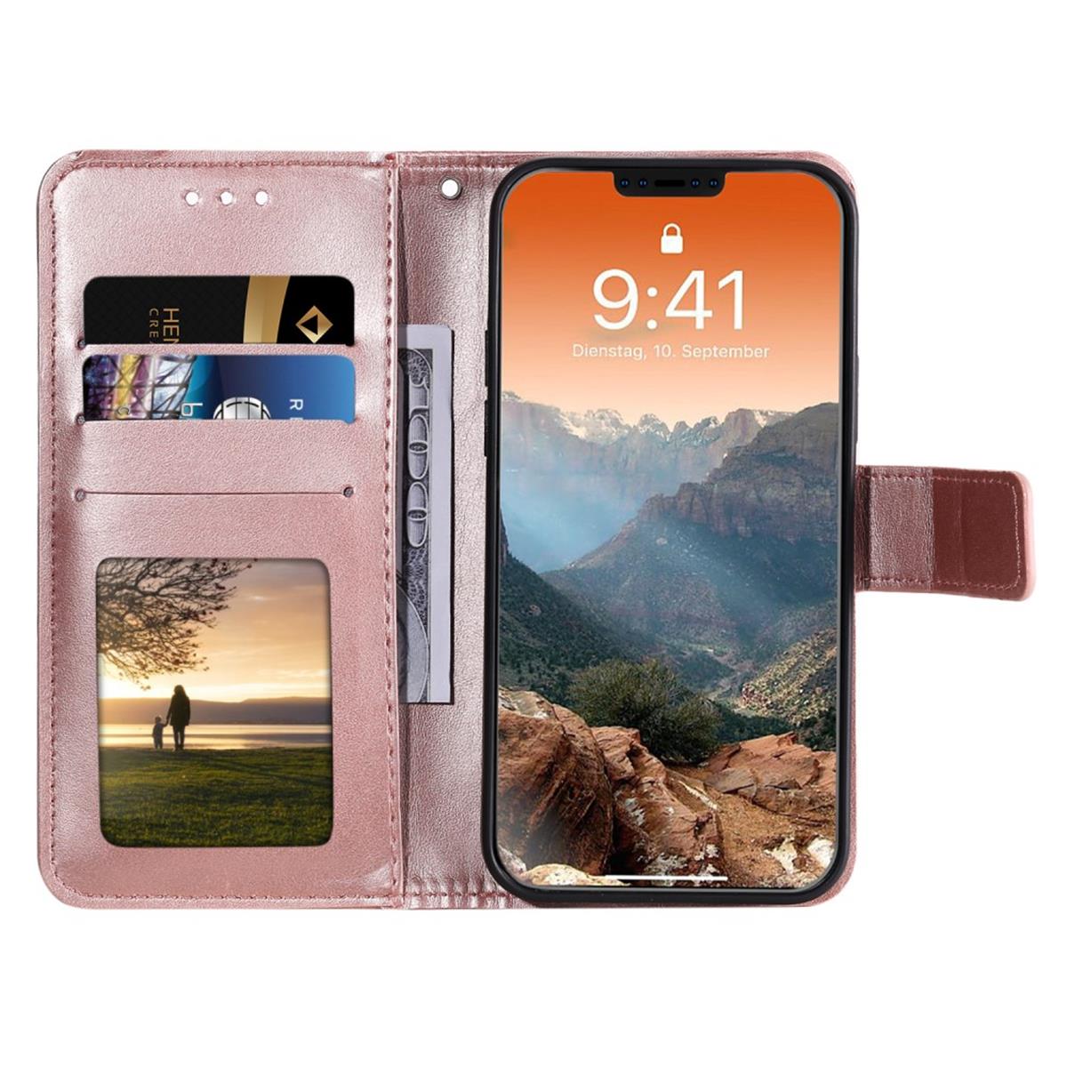 Hülle für Apple iPhone 12 Pro Max Handyhülle Flip Case Cover Mandala Rosegold