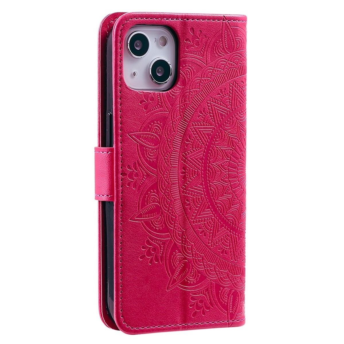 Hülle für Apple iPhone 14 Handyhülle Flip Case Cover Schutzhülle Mandala Pink