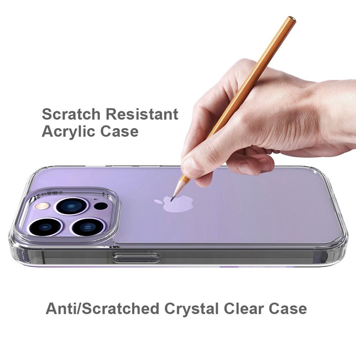 Hülle für Apple iPhone 14 Pro Handy Case Hybrid Silikon Bumper Cover transparent
