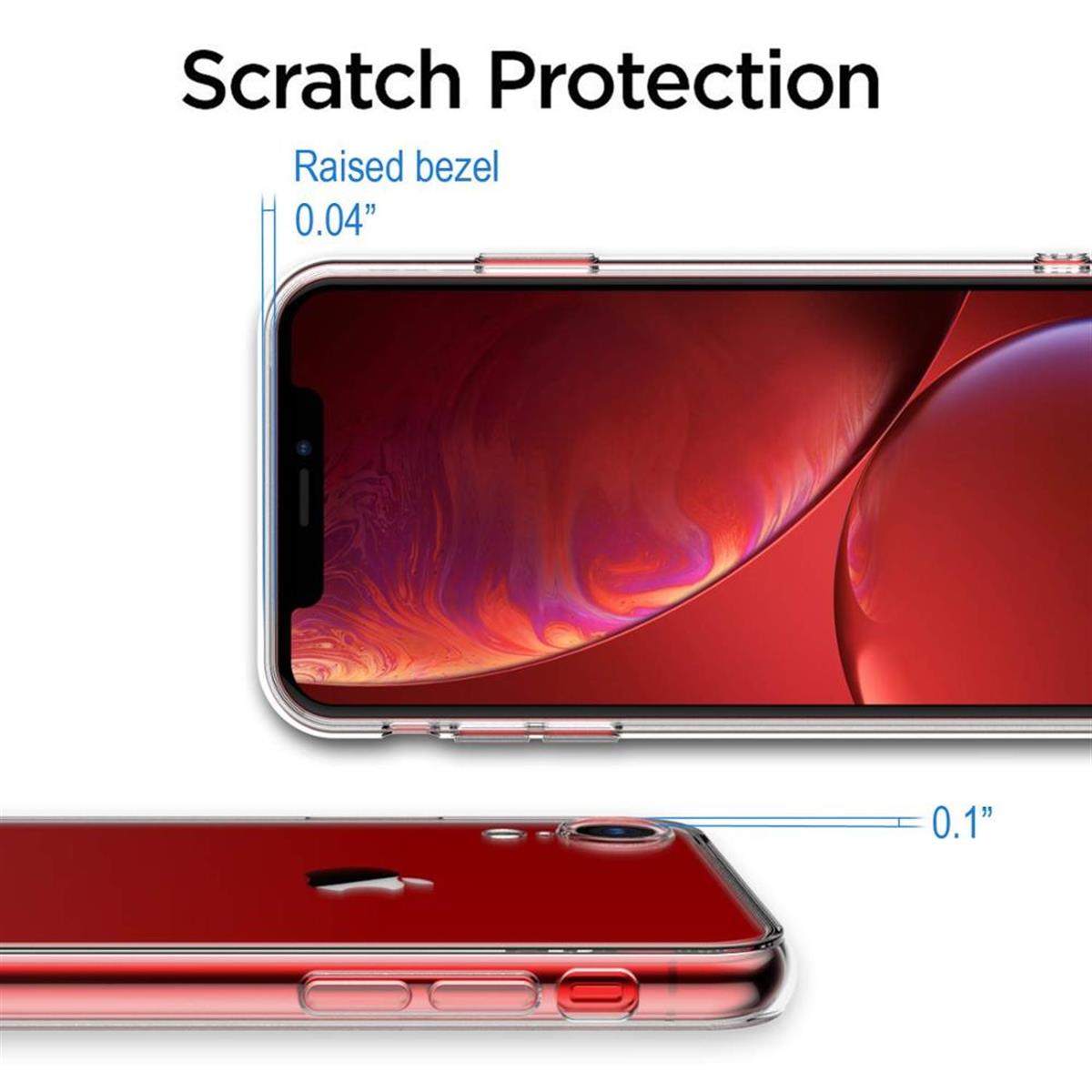 Hülle für Apple iPhone XR Handyhülle Silikon Case Schutzhülle Cover Transparent
