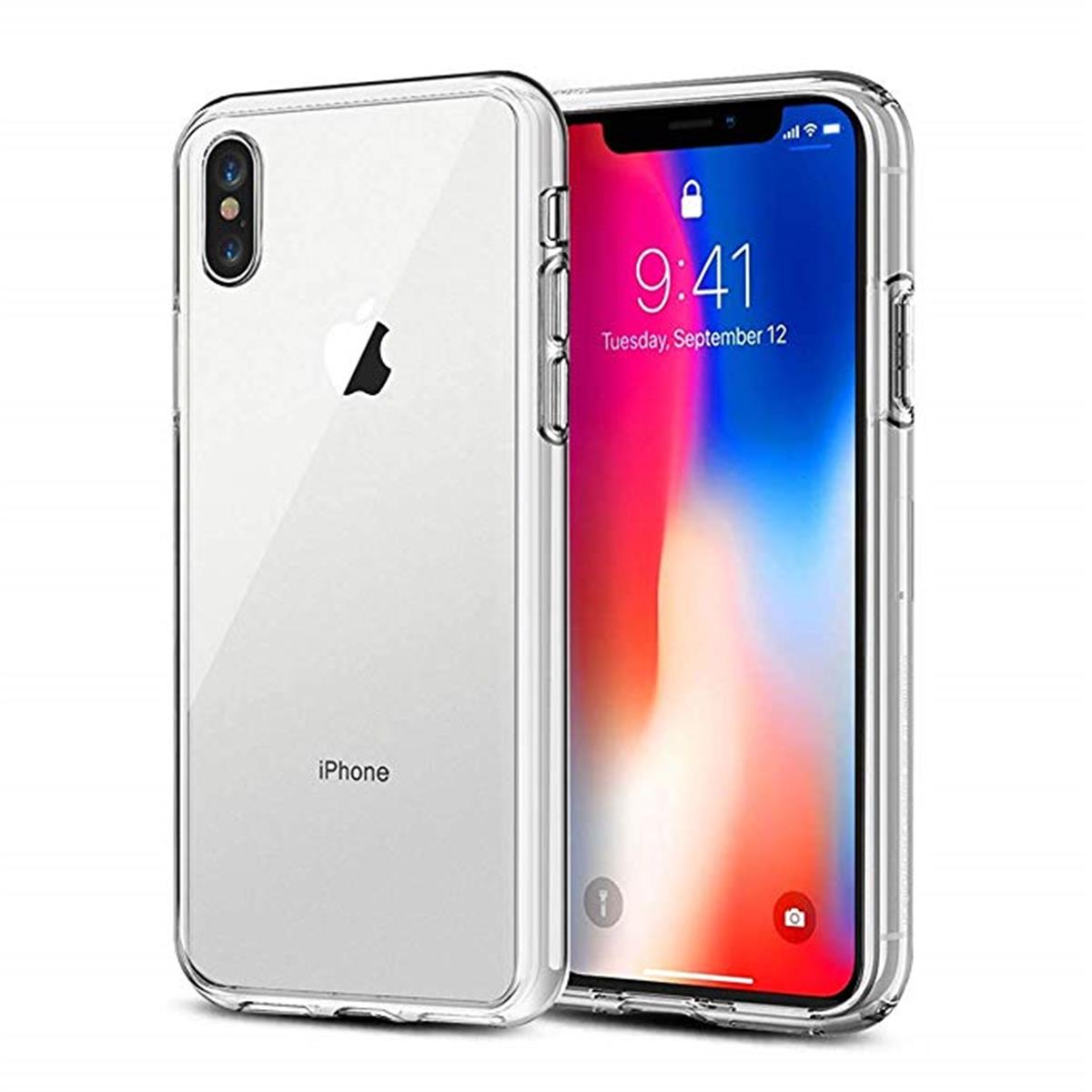 Hülle für Apple iPhone Xs Handyhülle Case Slim Silikon Cover Handyhülle transparent