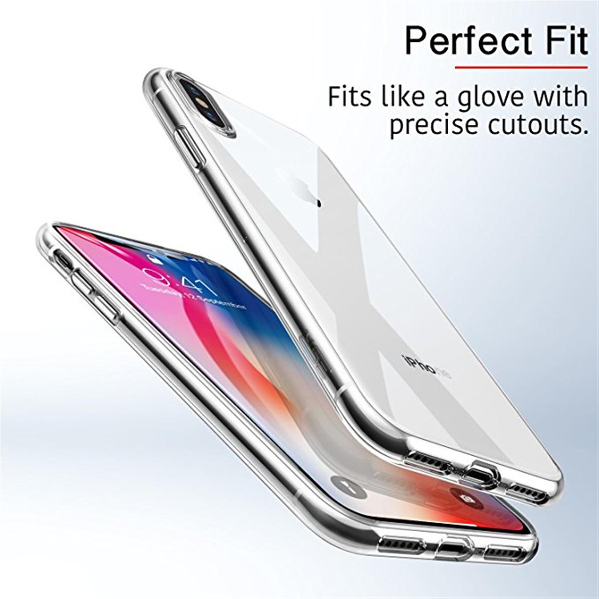 Hülle für Apple iPhone Xs Handyhülle Case Slim Silikon Cover Handyhülle transparent