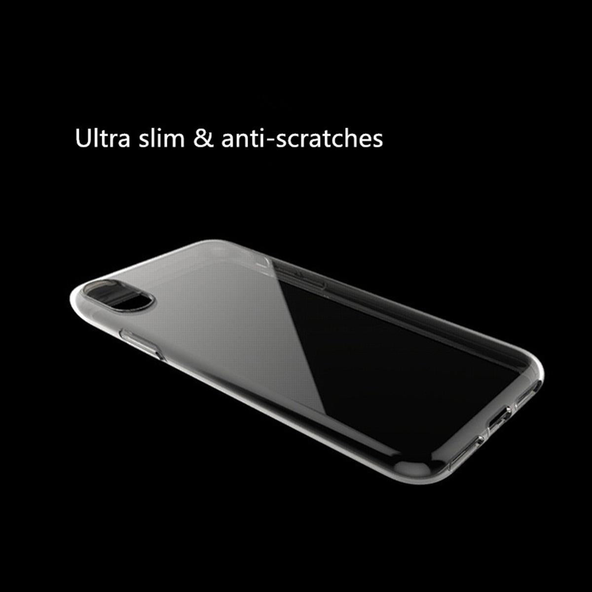 Hülle für Apple iPhone Xs / iPhone X Handyhülle Soft Case slim transparent klar
