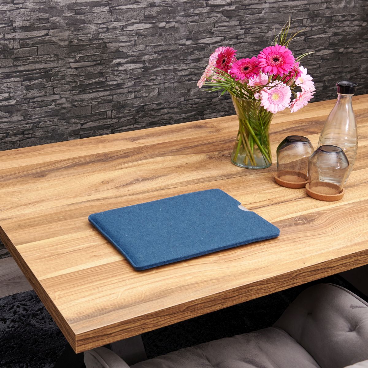 Hülle für Apple MacBook Air/Pro 15" Handmade Notebook Tasche Filz Case Blau