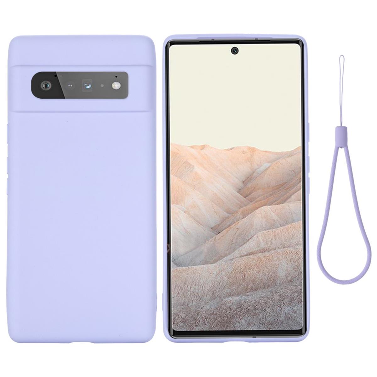 Hülle für Google Pixel 6 Pro Handyhülle Silikon Case Cover Bumper Matt Flieder