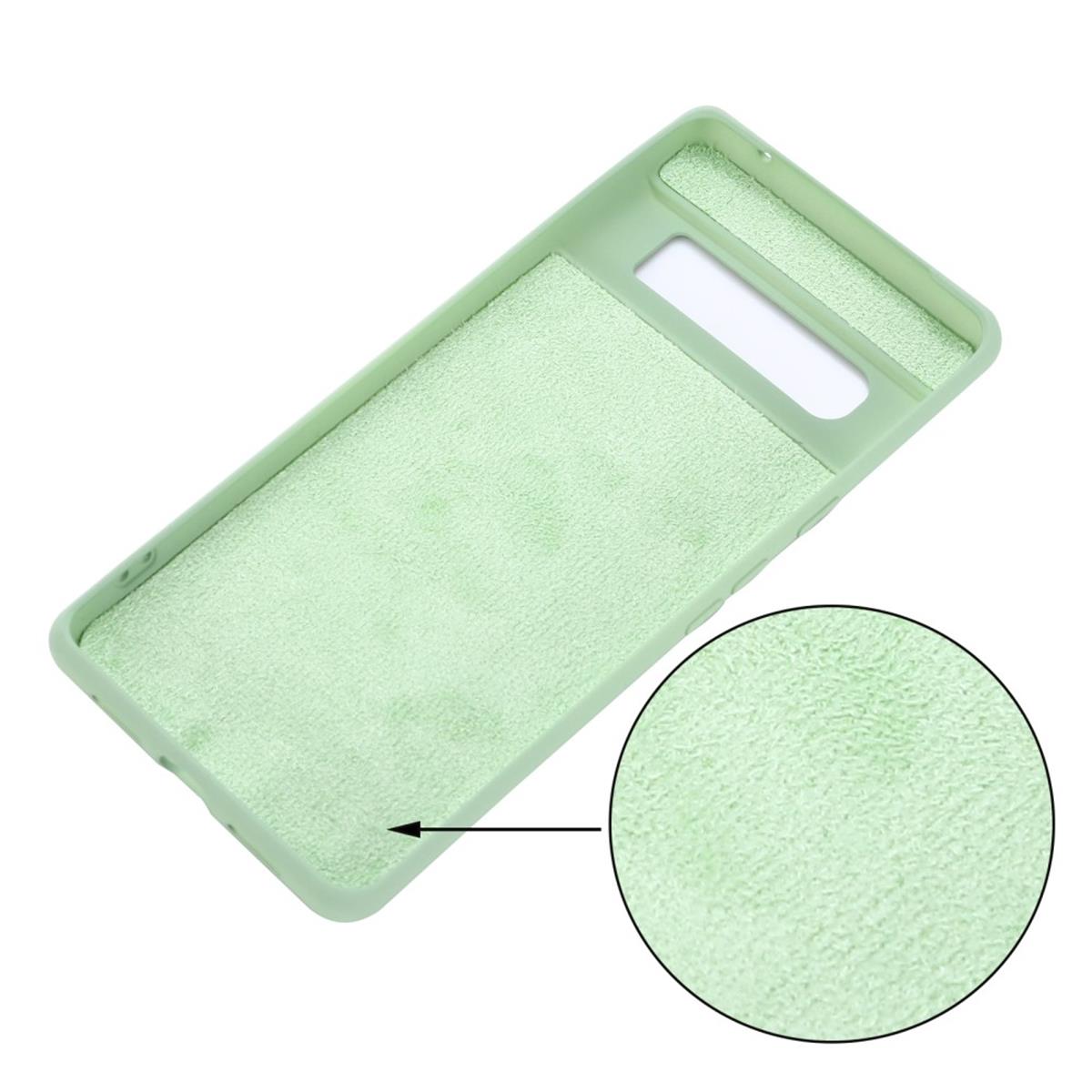 Hülle für Google Pixel 6 Pro Handyhülle Silikon Case Cover Bumper Matt Grün