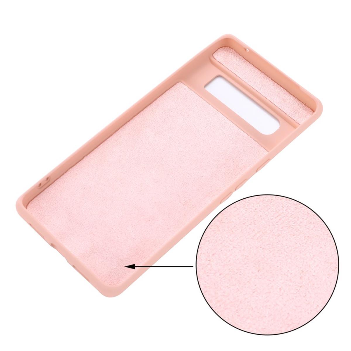 Hülle für Google Pixel 6 Pro Handyhülle Silikon Case Cover Bumper Matt Rosa