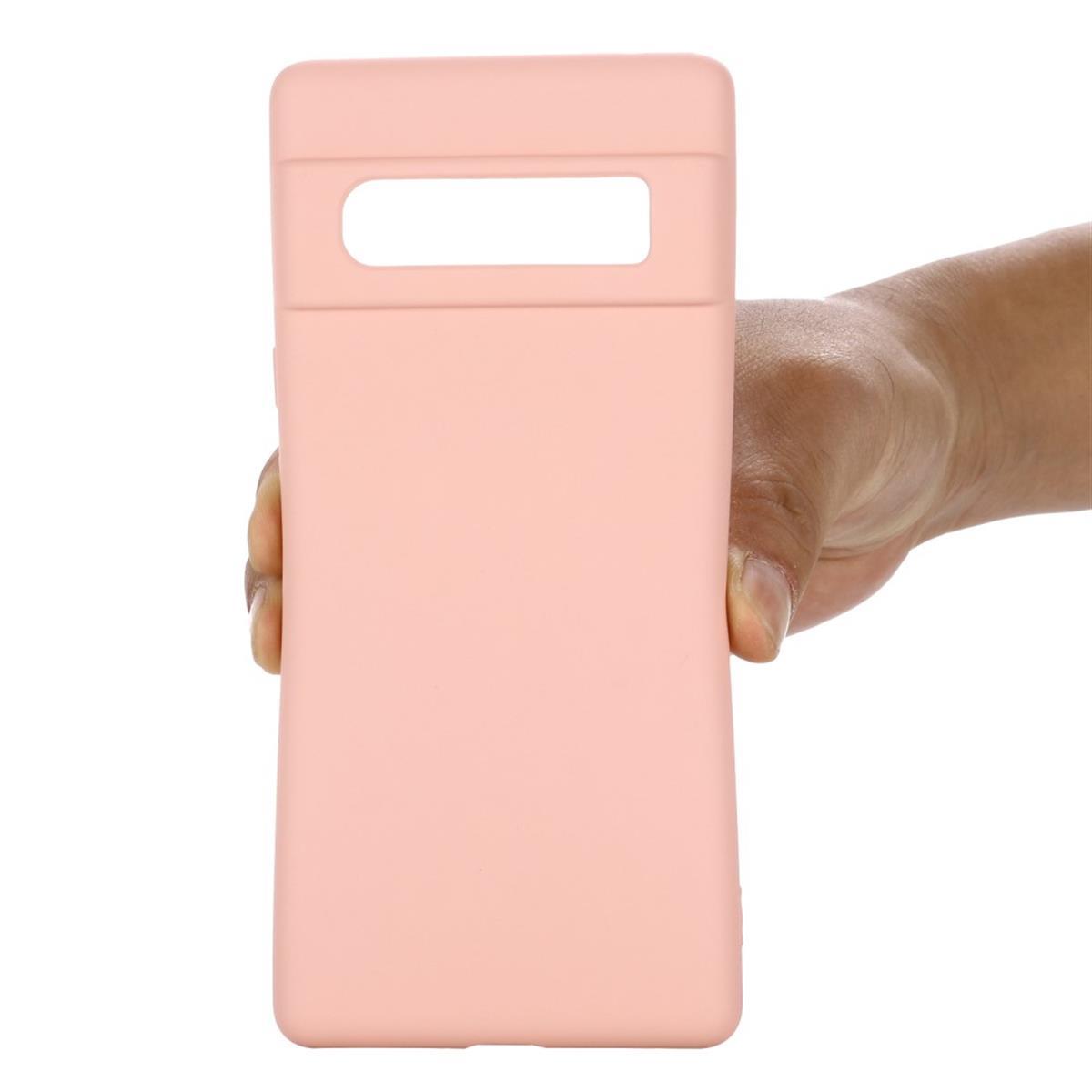 Hülle für Google Pixel 6 Pro Handyhülle Silikon Case Cover Bumper Matt Rosa