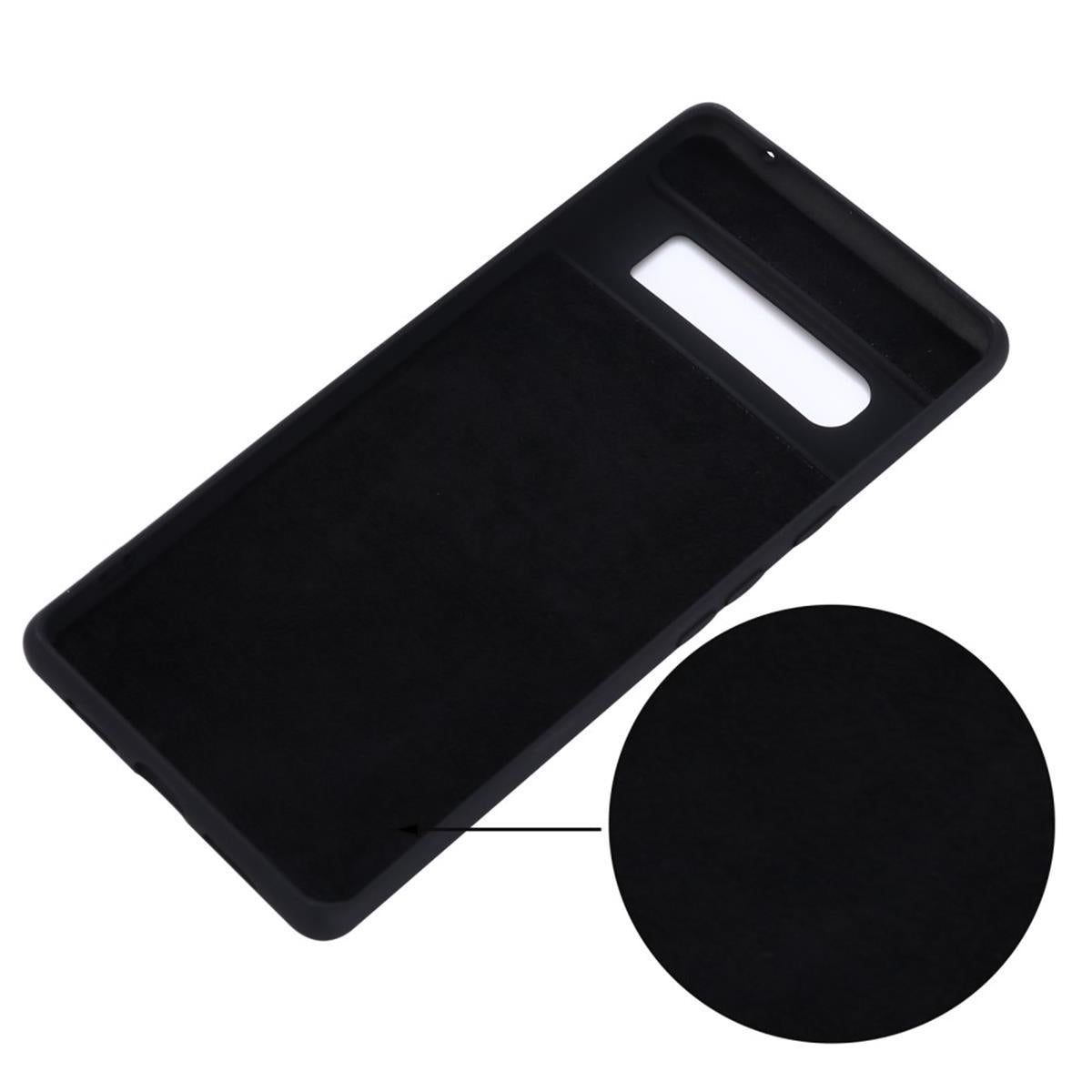 Hülle für Google Pixel 6 Pro Handyhülle Silikon Case Cover Bumper Matt Schwarz