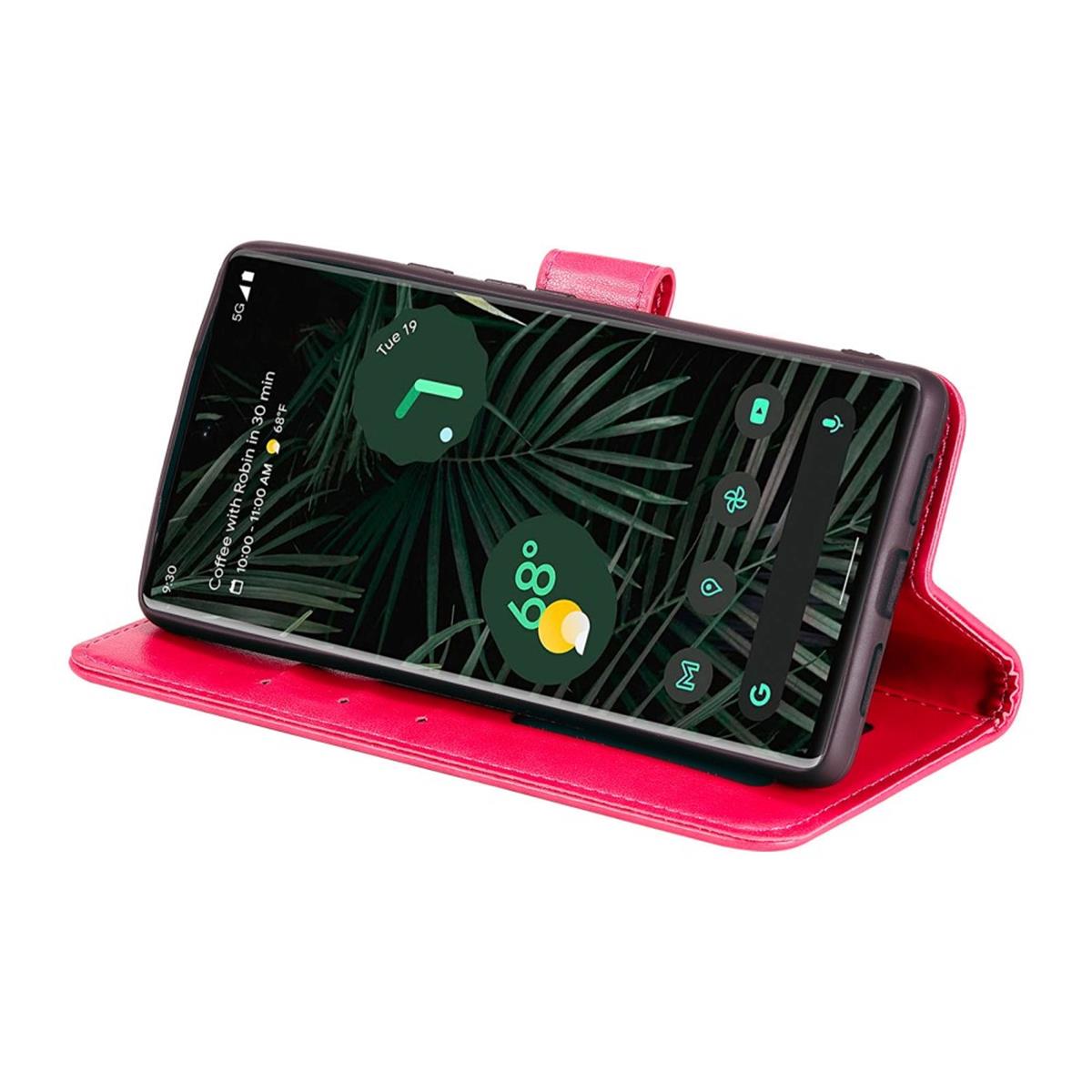 Hülle für Google Pixel 6 Pro Handyhülle Tasche Flip Case Cover Etui Mandala Pink