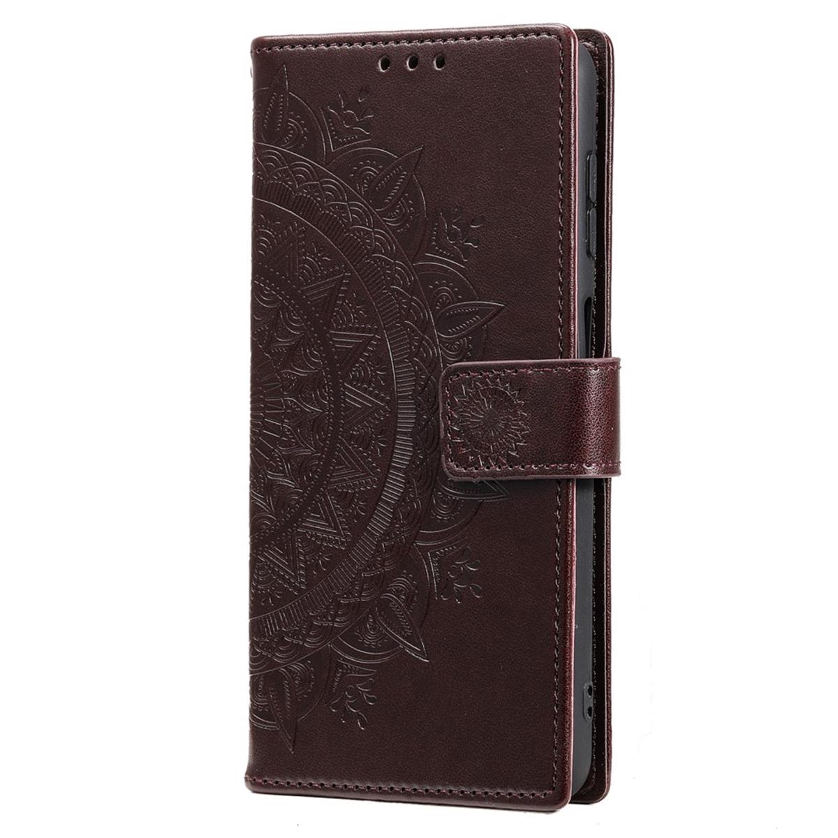 Hülle für Google Pixel 6 Pro Handyhülle Tasche Flip Case Cover Mandala Braun