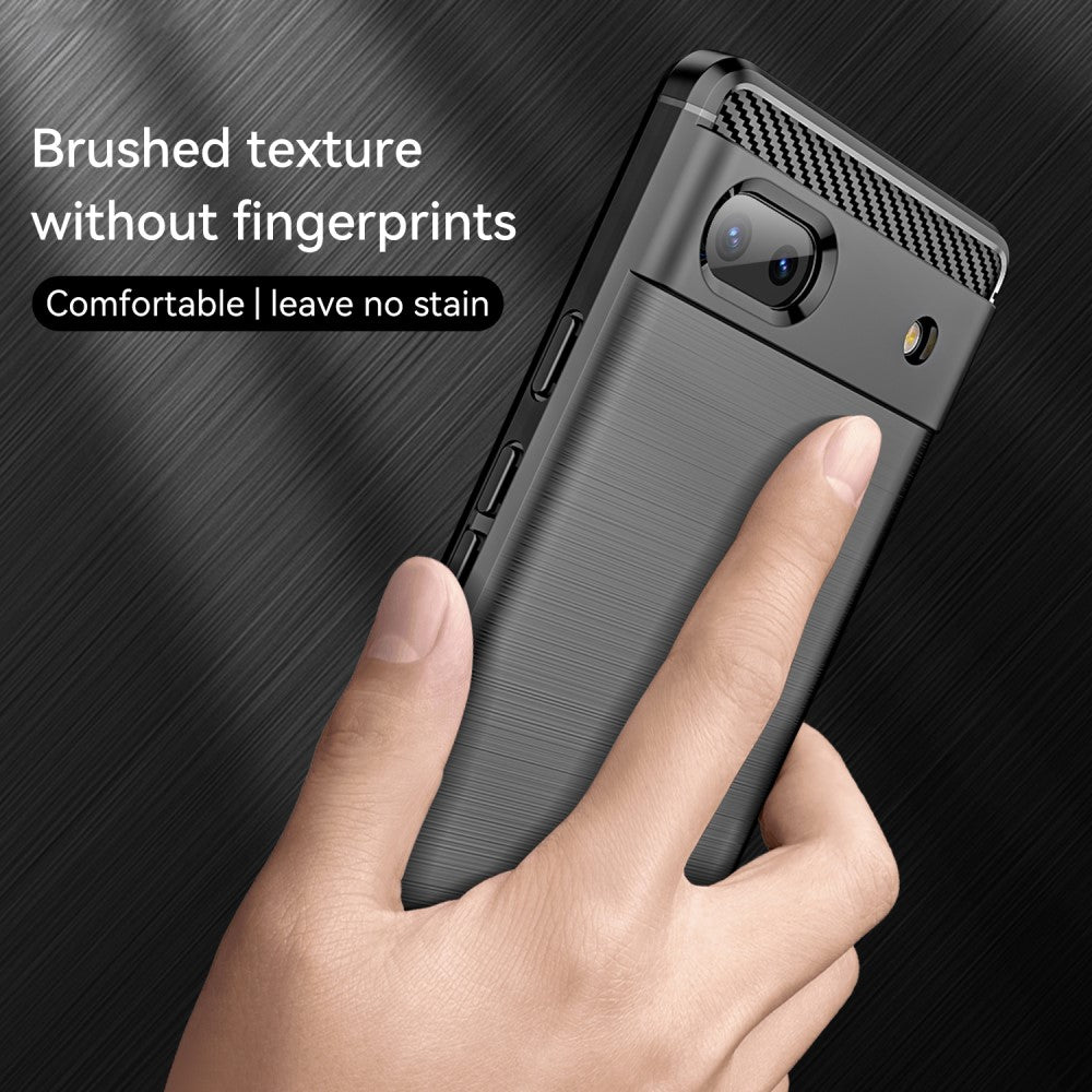 Hülle für Google Pixel 6a Handyhülle Silikon Case Bumper Carbonfarben