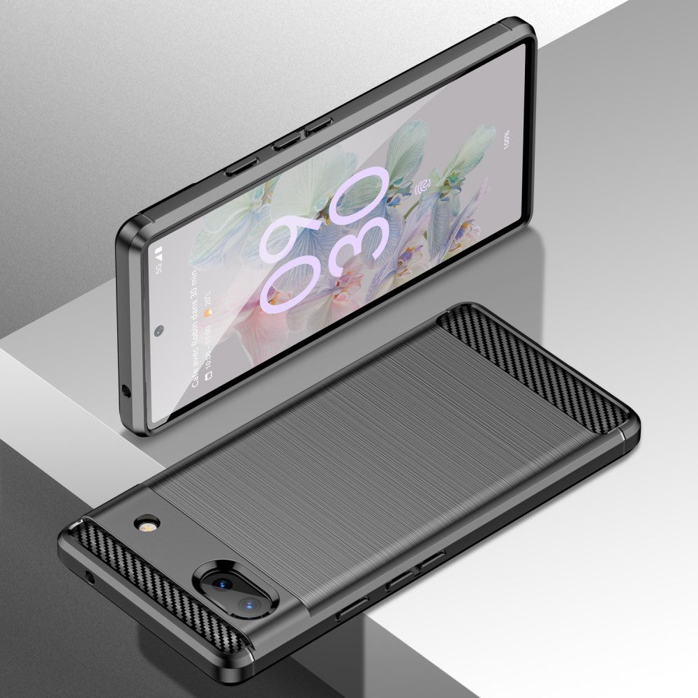 Hülle für Google Pixel 6a Handyhülle Silikon Case Bumper Carbonfarben