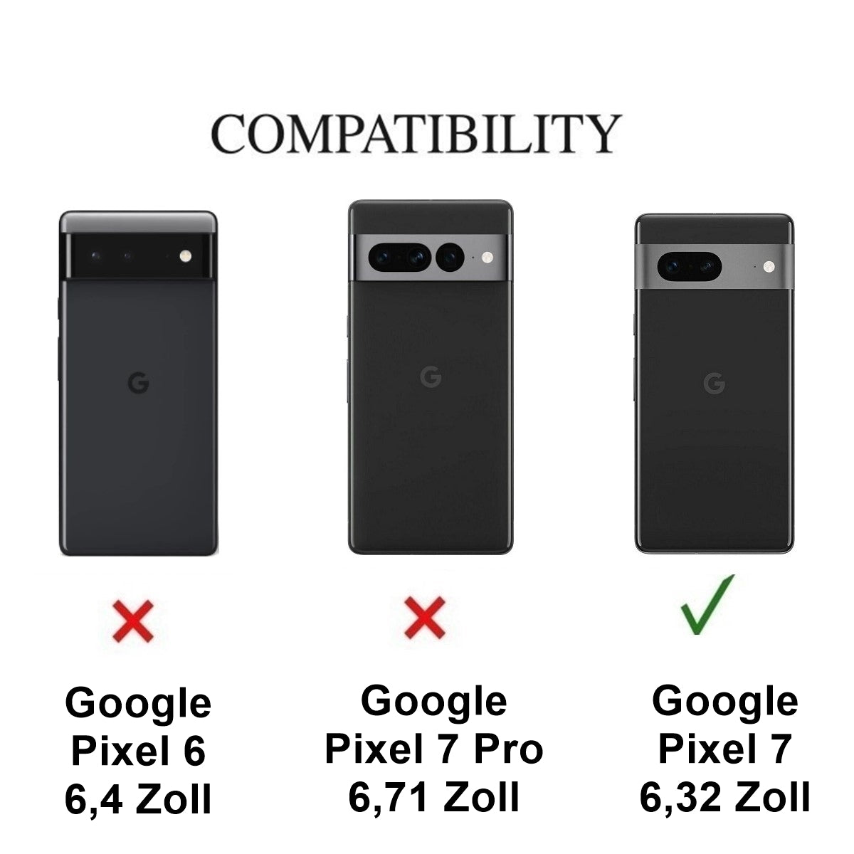 Hülle für Google Pixel 7 Handyhülle Case Hybrid Silikon Bumper Cover klar