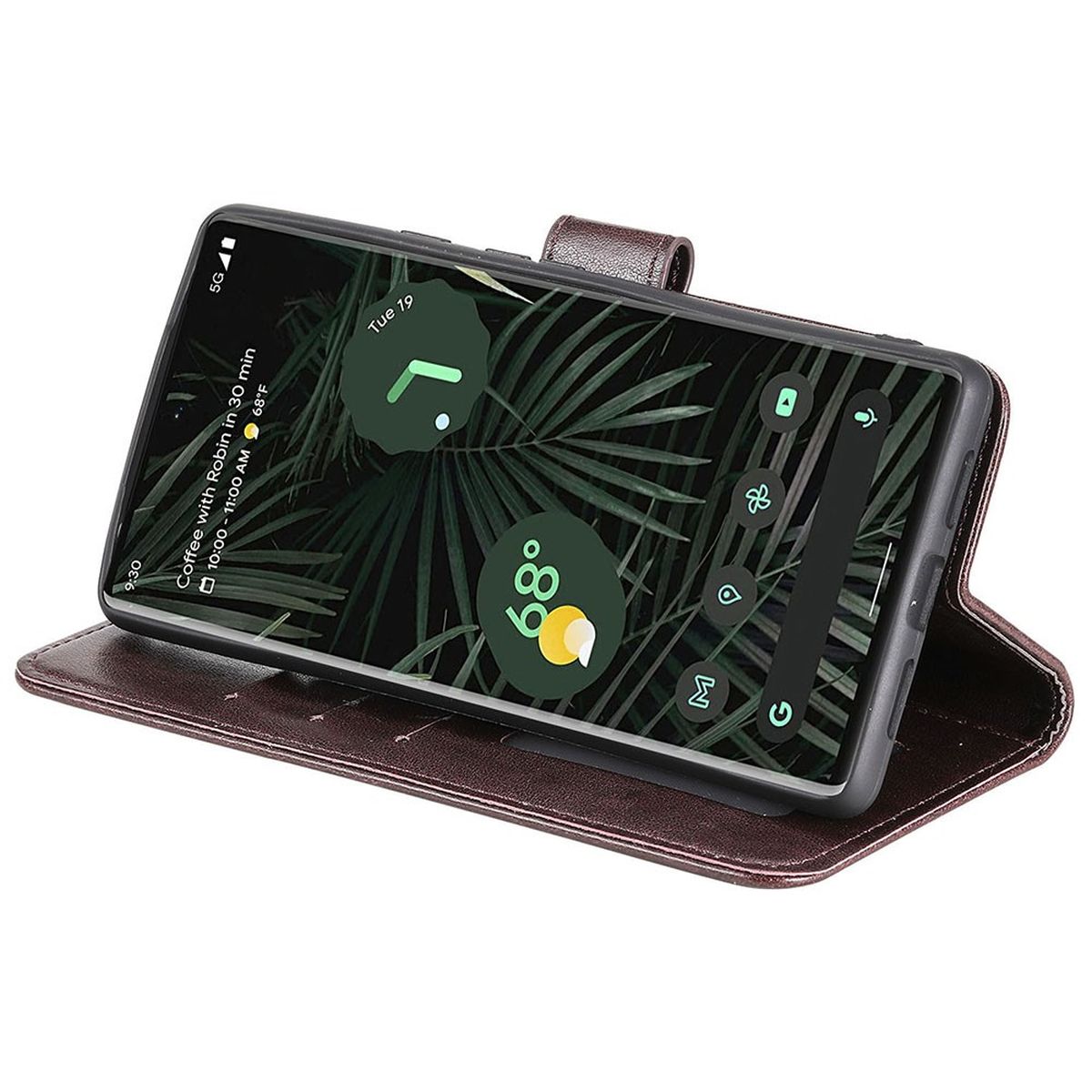 Hülle für Google Pixel 7 Handyhülle Flip Case Cover Schutzhülle Mandala Braun