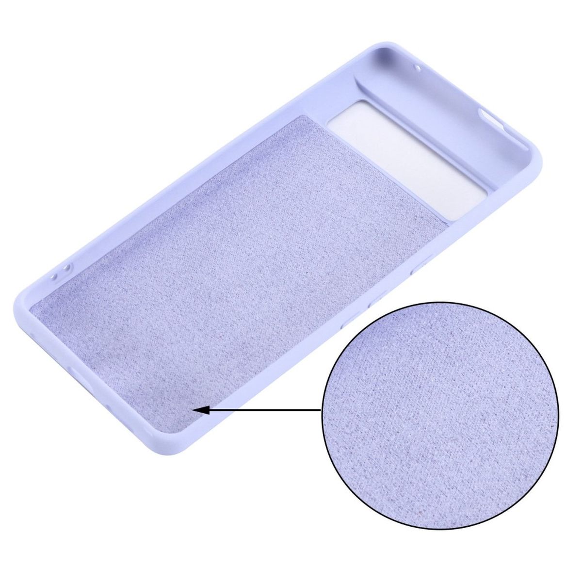 Hülle für Google Pixel 7 Pro Handyhülle Silikon Case Bumper Cover Matt Flieder