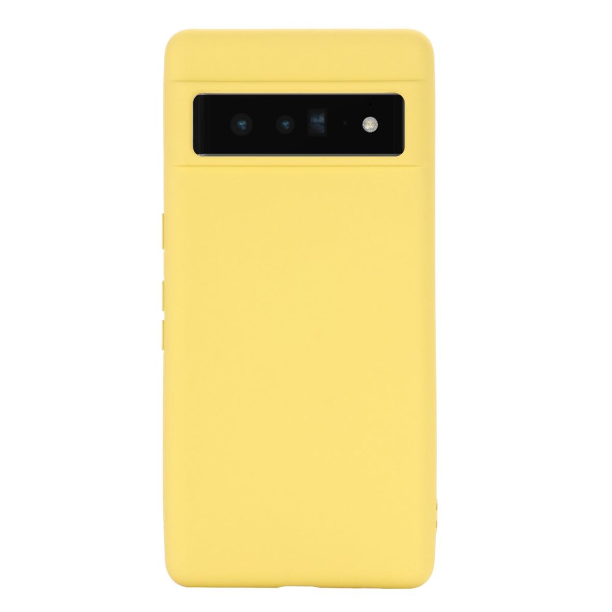 Hülle für Google Pixel 7 Pro Handyhülle Silikon Case Bumper Cover Matt Gelb