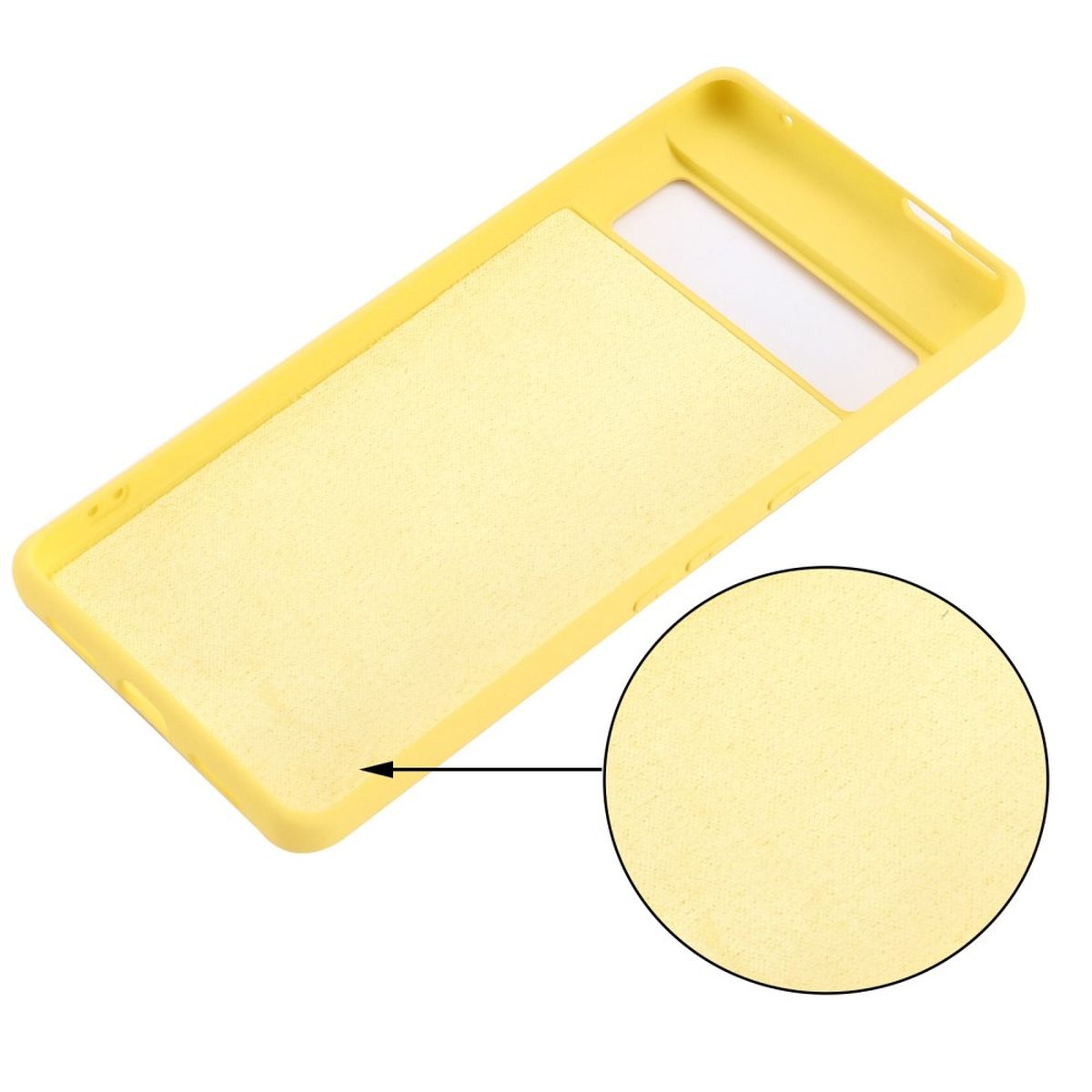 Hülle für Google Pixel 7 Pro Handyhülle Silikon Case Bumper Cover Matt Gelb