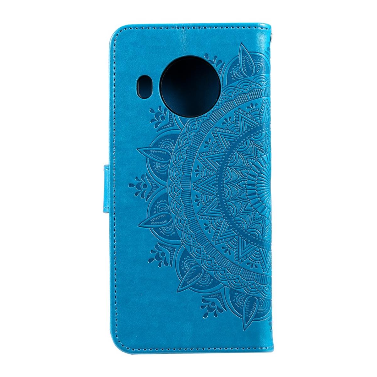 Hülle für Nokia X10/X20 Handyhülle Flip Case Cover Schutzhülle Etui Mandala Blau