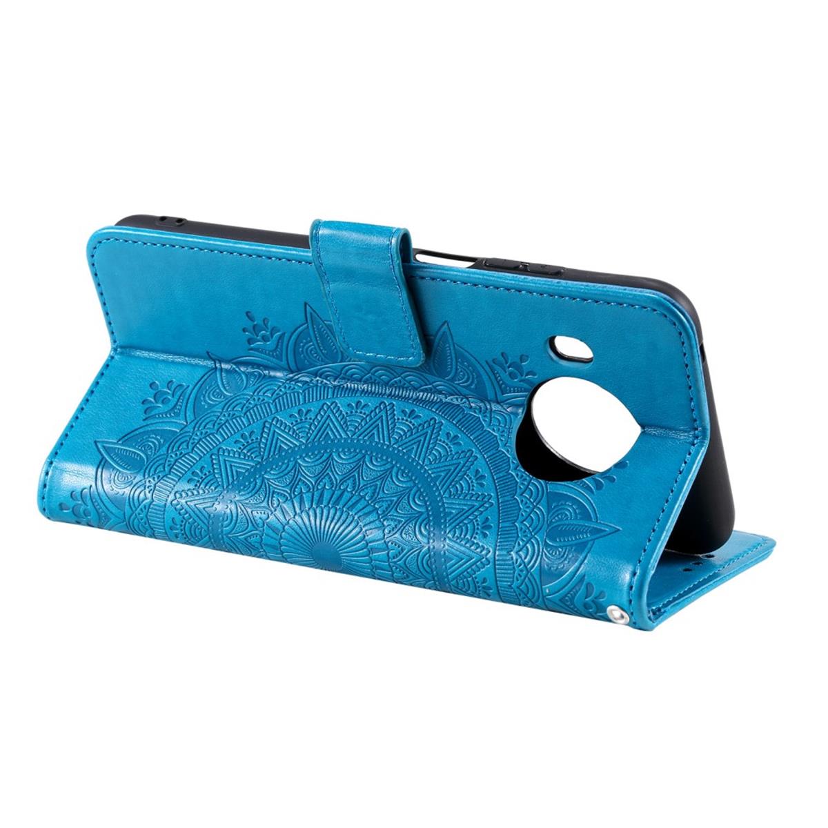 Hülle für Nokia X10/X20 Handyhülle Flip Case Cover Schutzhülle Etui Mandala Blau
