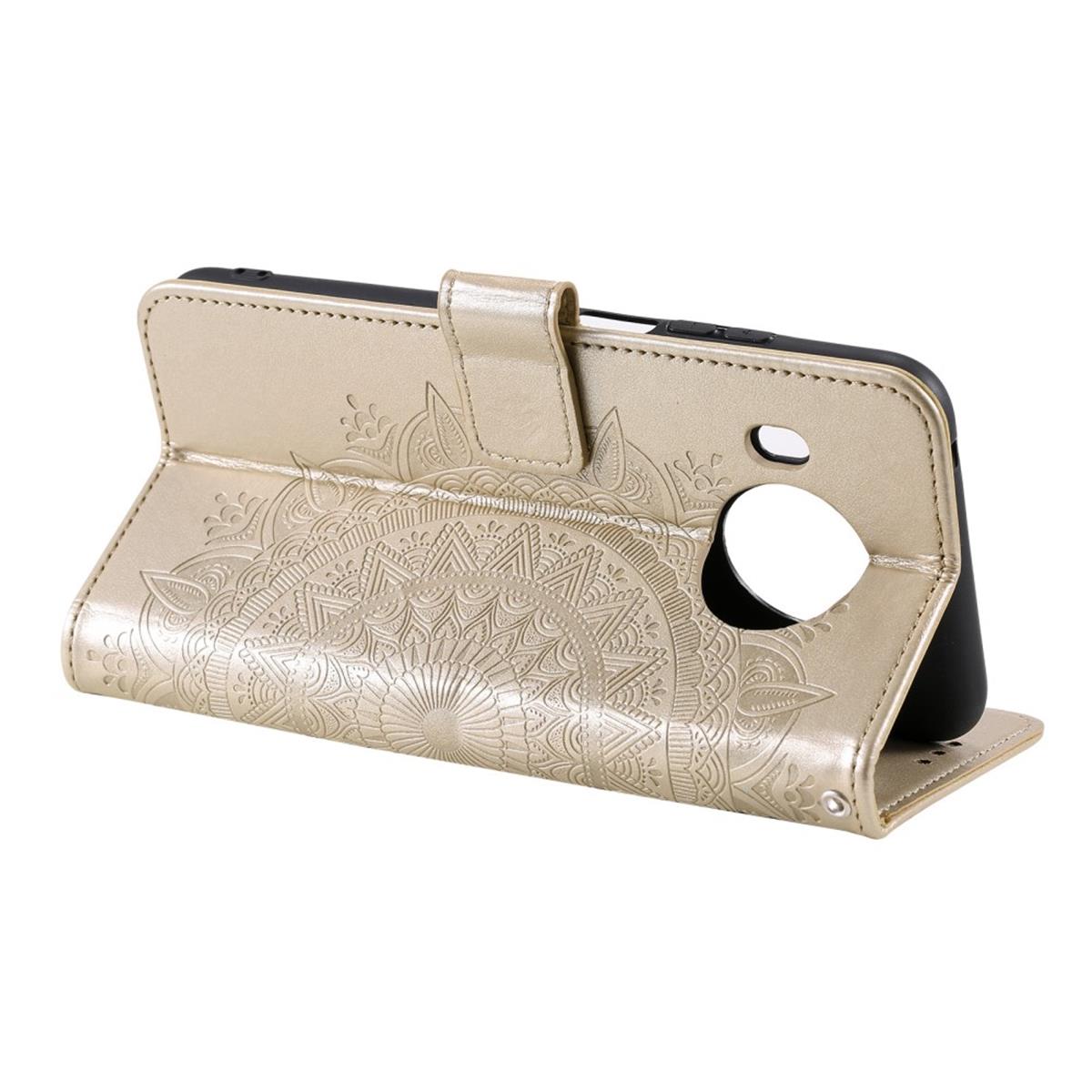 Hülle für Nokia X10/X20 Handyhülle Flip Case Cover Schutzhülle Etui Mandala Gold