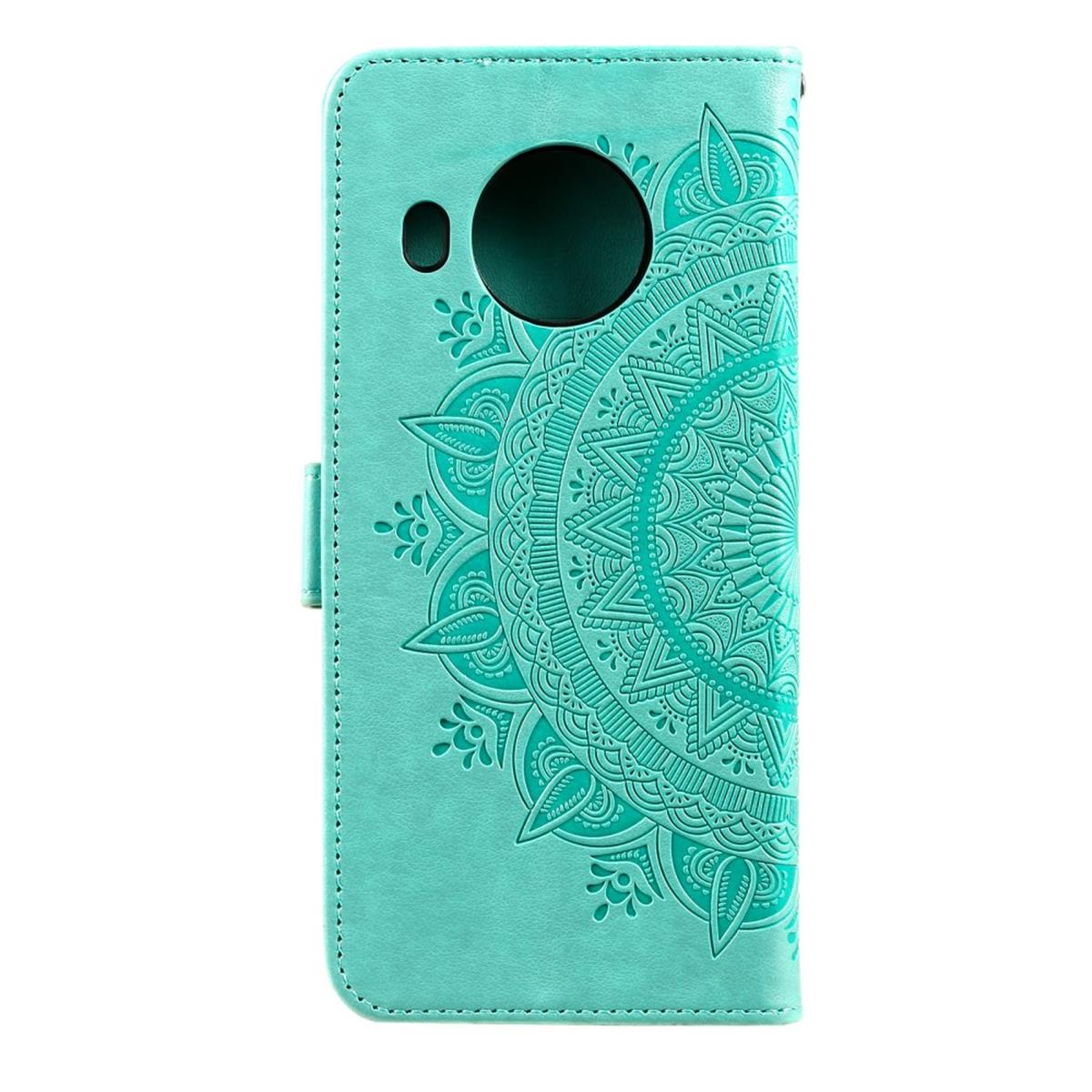 Hülle für Nokia X10/X20 Handyhülle Flip Case Cover Schutzhülle Etui Mandala Grün