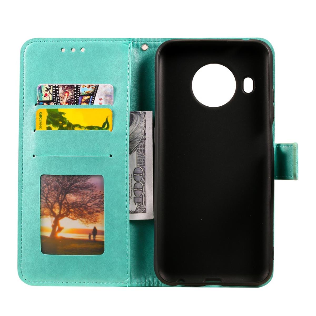 Hülle für Nokia X10/X20 Handyhülle Flip Case Cover Schutzhülle Etui Mandala Grün