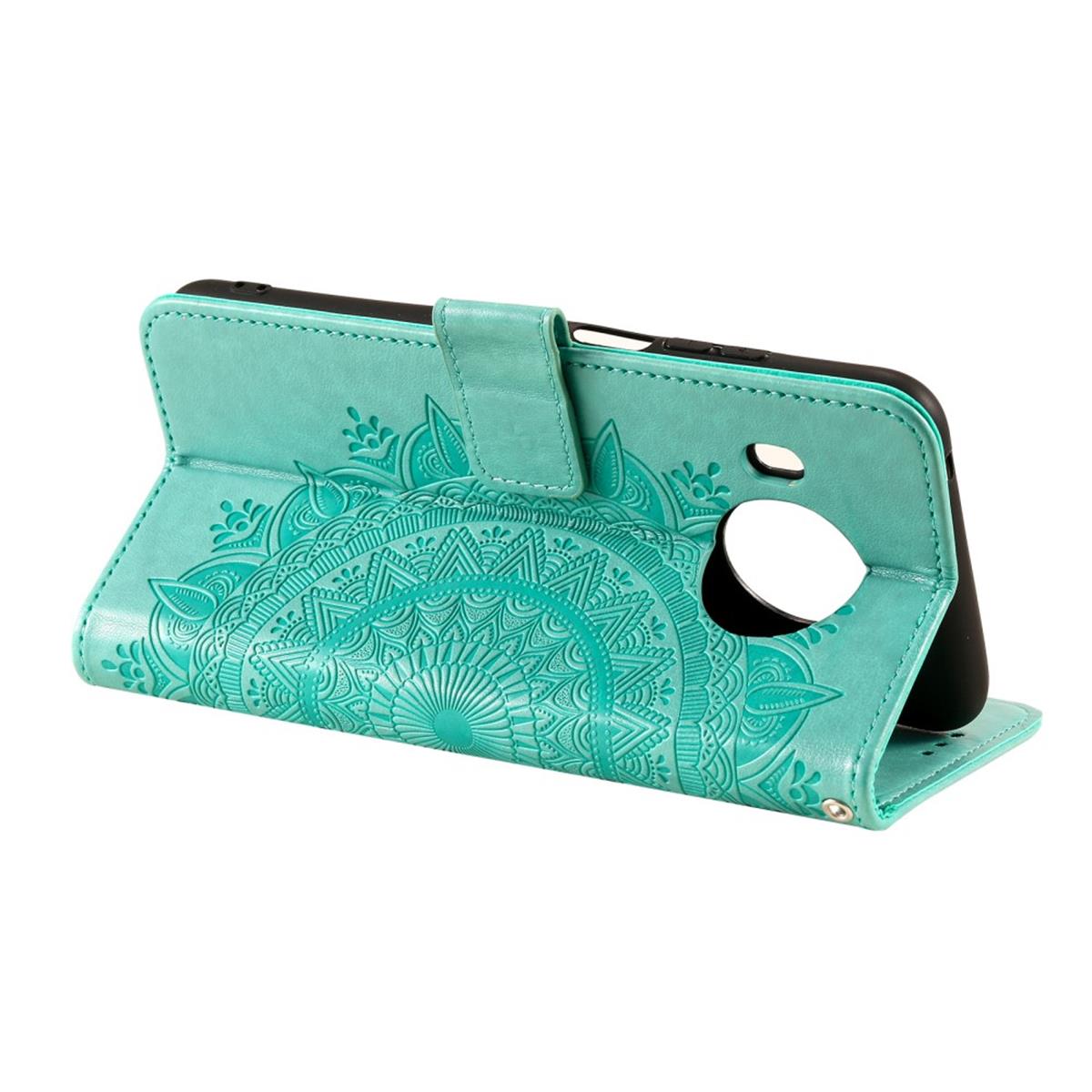 Hülle für Nokia X10/X20 Handyhülle Flip Case Cover Schutzhülle Etui Mandala Grün