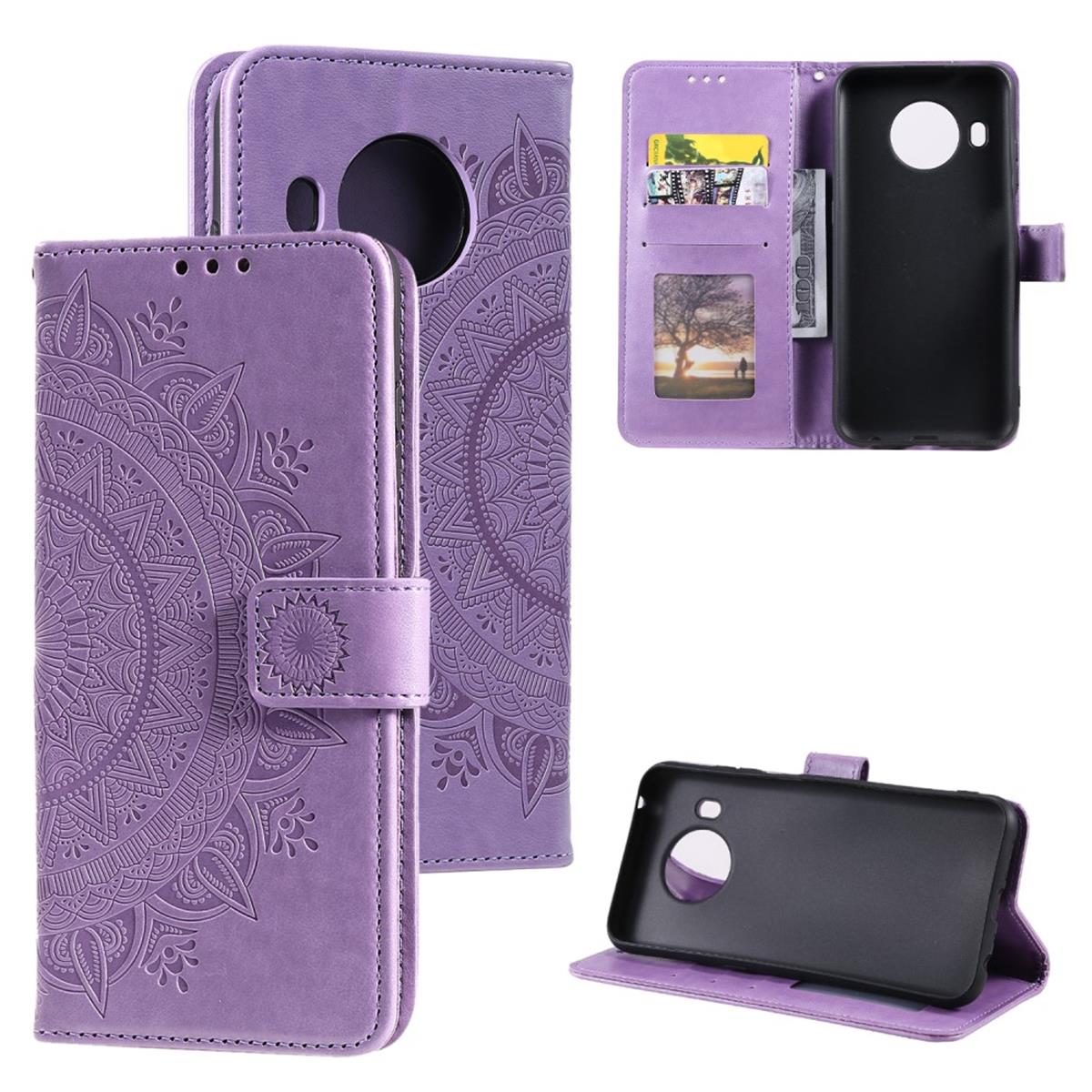Hülle für Nokia X10/X20 Handyhülle Flip Case Cover Schutzhülle Etui Mandala Lila