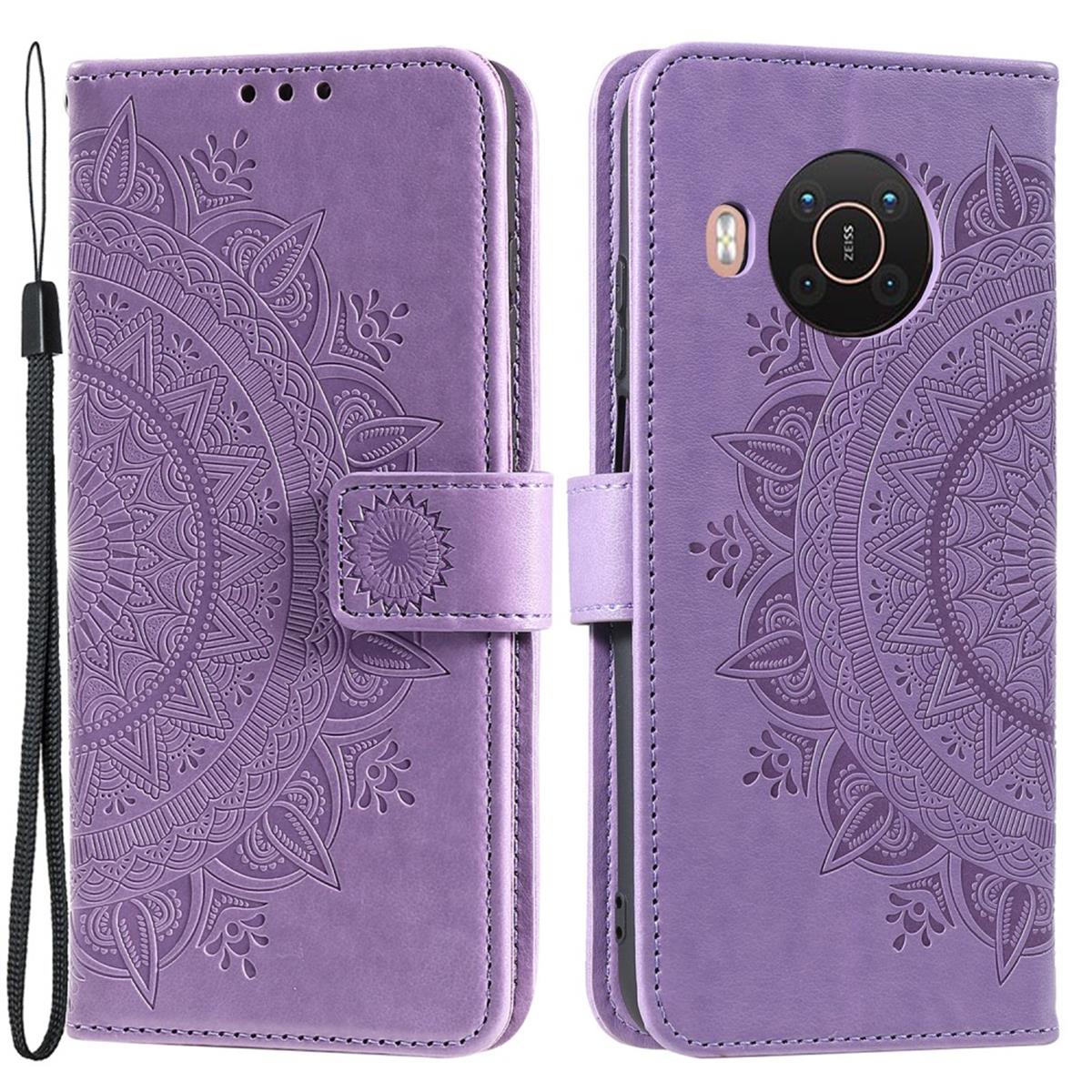 Hülle für Nokia X10/X20 Handyhülle Flip Case Cover Schutzhülle Etui Mandala Lila