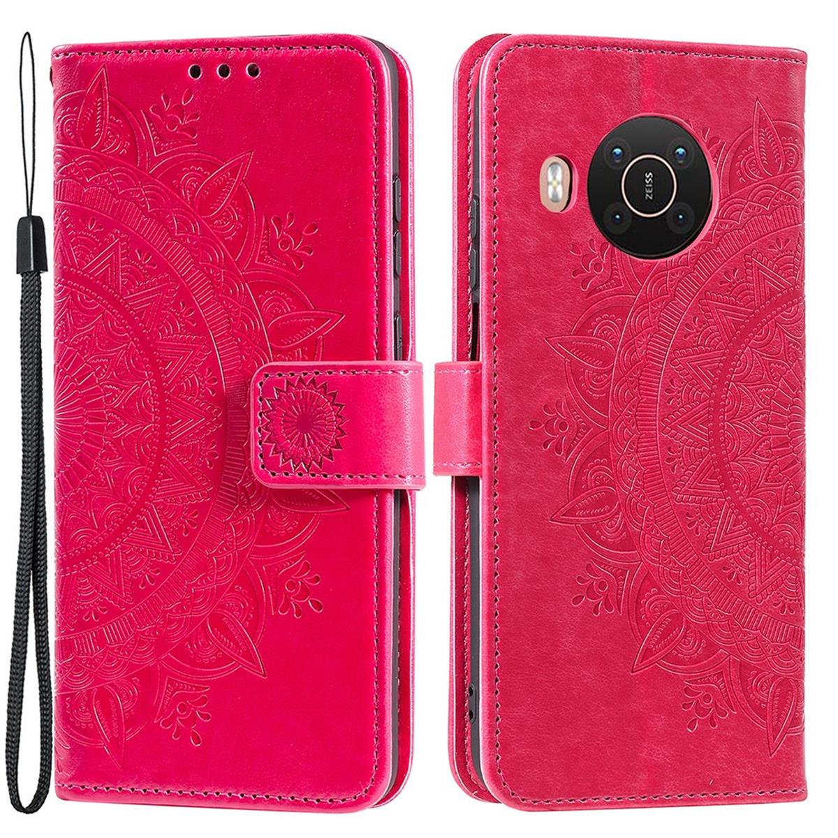 Hülle für Nokia X10/X20 Handyhülle Flip Case Cover Schutzhülle Etui Mandala Pink