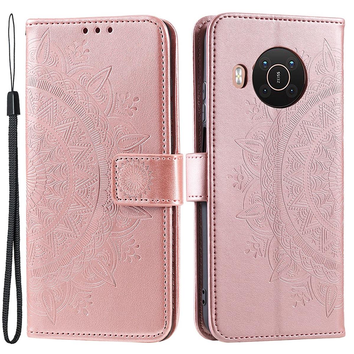 Hülle für Nokia X10/X20 Handyhülle Flip Case Cover Schutzhülle Mandala Rosegold