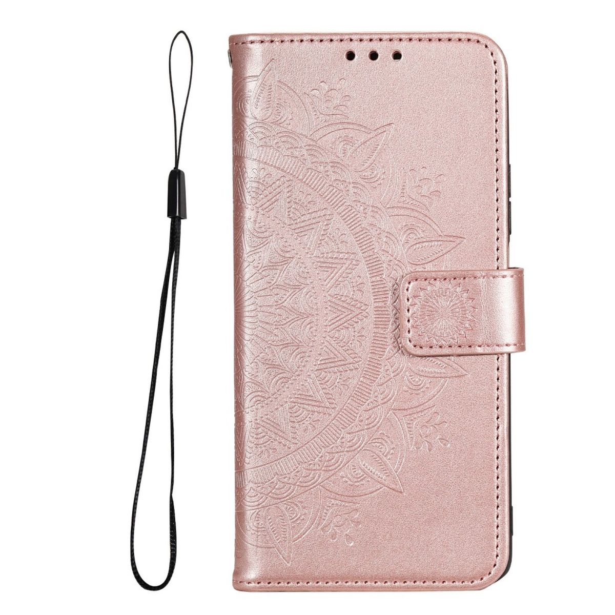 Hülle für Samsung Galaxy A03 Handyhülle Flip Case Cover Etui Mandala Rosegold