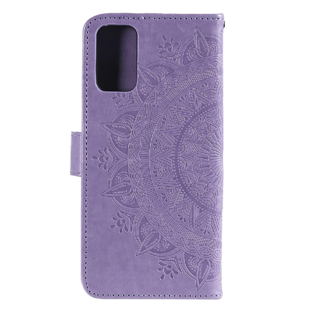 Hülle für Samsung Galaxy A03s Handy Tasche Flip Case Cover Etui Mandala Lila