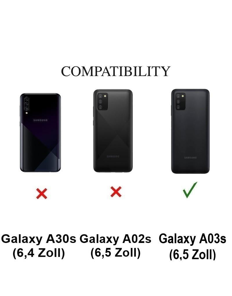Hülle für Samsung Galaxy A03s Handyhülle Silikon Case Cover Bumper Matt Weiß