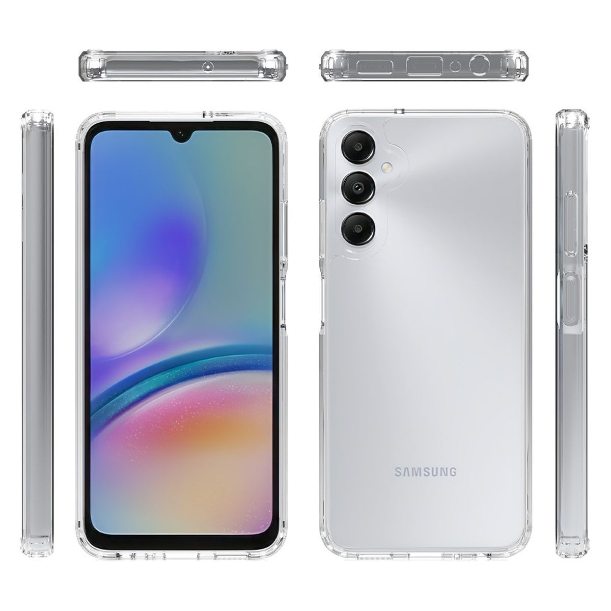 Hülle für Samsung Galaxy A05s 4G Handy Case Hybrid Silikon Bumper Cover Klar