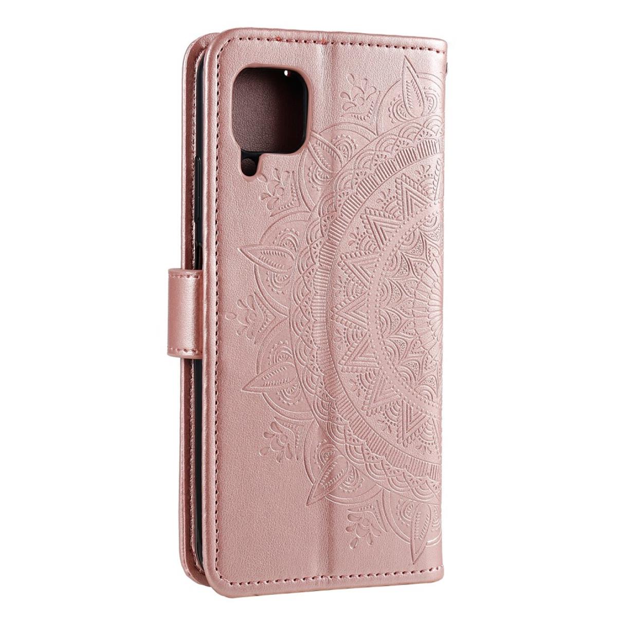 Hülle für Samsung Galaxy A12/M12 Handyhülle Flip Case Cover Mandala Rosegold