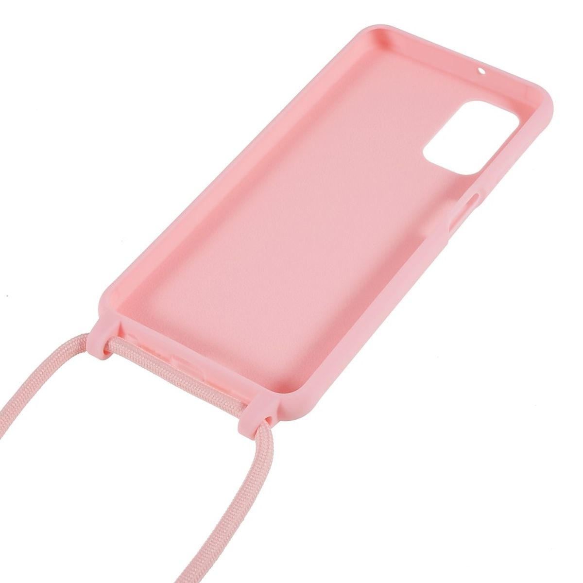 Hülle für Samsung Galaxy A13 4/5G/A04s Handy Silikon Case Handykette Schnur Rosa