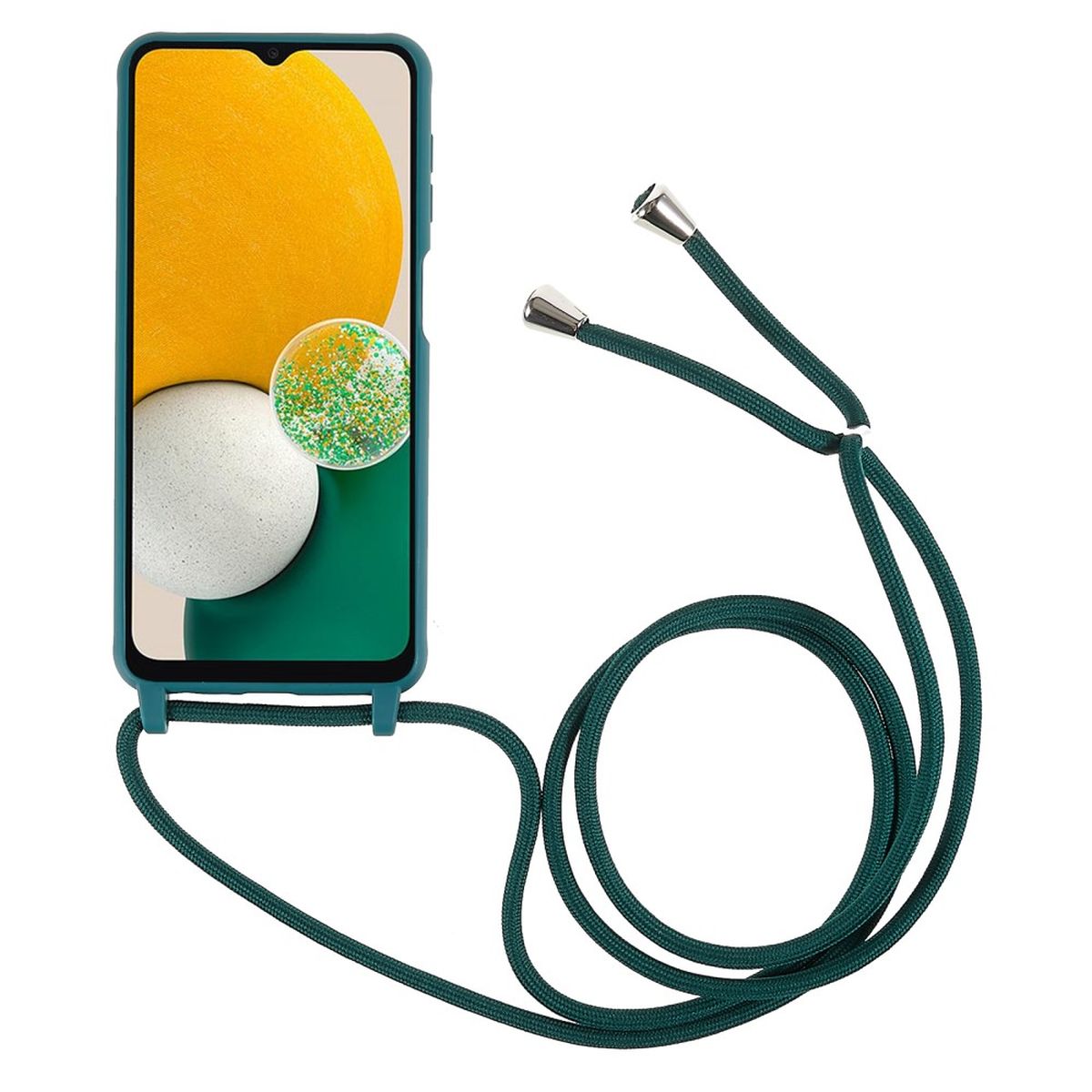 Hülle für Samsung Galaxy A13 4/5G/A04s Handy Silikon Handykette Cover Dunkelgrün