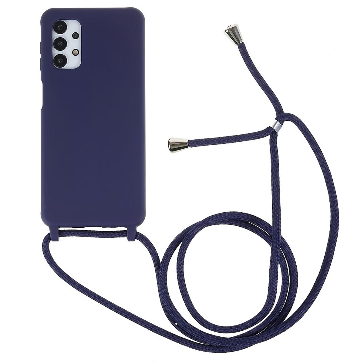 Hülle für Samsung Galaxy A13 4G/5G/A04s Silikon Case Handykette Band Dunkelblau